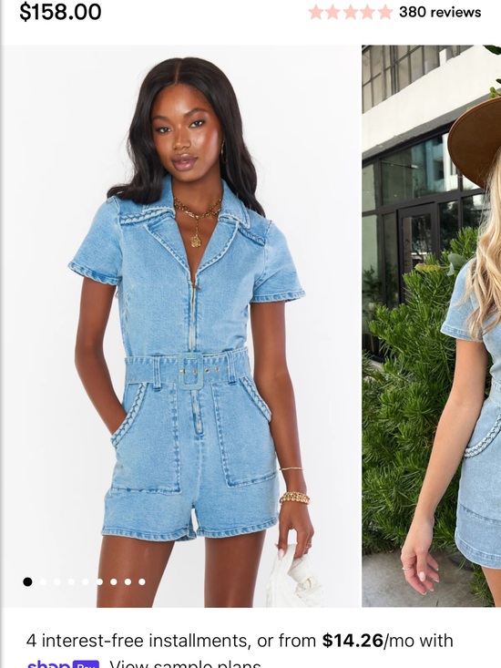 Show Me Your MuMu Pants - NWT Show Me Your MuMu Light Tide Denim Romper